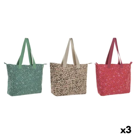 Naiste Kotid Home ESPRIT Pruun Roheline Roosa 55 x 14 x 35 cm (3 Ühikut)